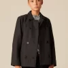 NÍCOLI ABRIGO CRUZADO ESPIGA GRIS< Ropa De Abrigo