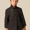 NÍCOLI ABRIGO CRUZADO ESPIGA GRIS< Ropa De Abrigo