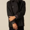 NÍCOLI ABRIGO CRUZADO ESPIGA GRIS< Ropa De Abrigo