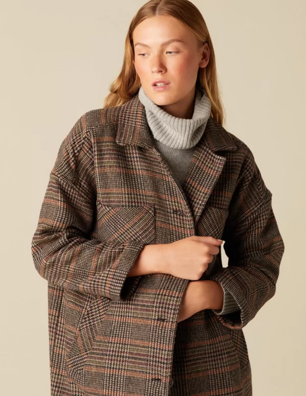 NÍCOLI ABRIGO CUADROS MULTICOLOR< Ropa De Abrigo