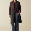 NÍCOLI ABRIGO SIN MANGA RAYA GRIS< Ropa De Abrigo