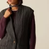 NÍCOLI ABRIGO SIN MANGA RAYA GRIS< Ropa De Abrigo