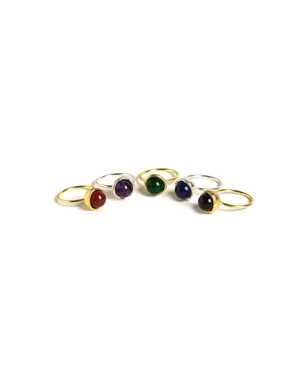 NÍCOLI ANILLO ESFERA PLATEADO AMATISTA< Anillos