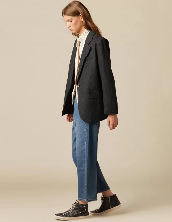 NÍCOLI BLAZER ESPIGA AZUL< Blazers