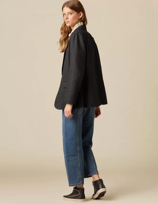 NÍCOLI BLAZER ESPIGA AZUL< Blazers