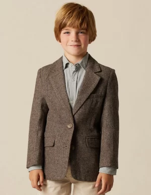 blazer_espiga_marrn_ry_az_0-3.webp NÍCOLI BLAZER ESPIGA MARRÓN RY AZUL< Ropa De Abrigo | Blazers