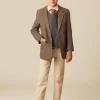 NÍCOLI BLAZER ESPIGA MARRÓN RY AZUL< Ropa De Abrigo | Blazers