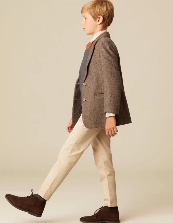 NÍCOLI BLAZER ESPIGA MARRÓN RY AZUL< Ropa De Abrigo | Blazers