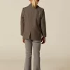 NÍCOLI BLAZER ESPIGA MARRÓN RY AZUL< Ropa De Abrigo | Blazers