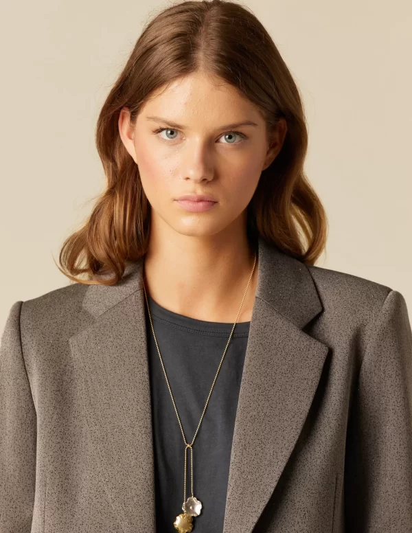 NÍCOLI BLAZER GRIS BRILLO< Blazers