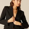 NÍCOLI BLAZER NEGRO RAYA BRILLO< Blazers