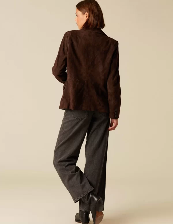 NÍCOLI BLAZER SERRAJE MARRÓN< Blazers