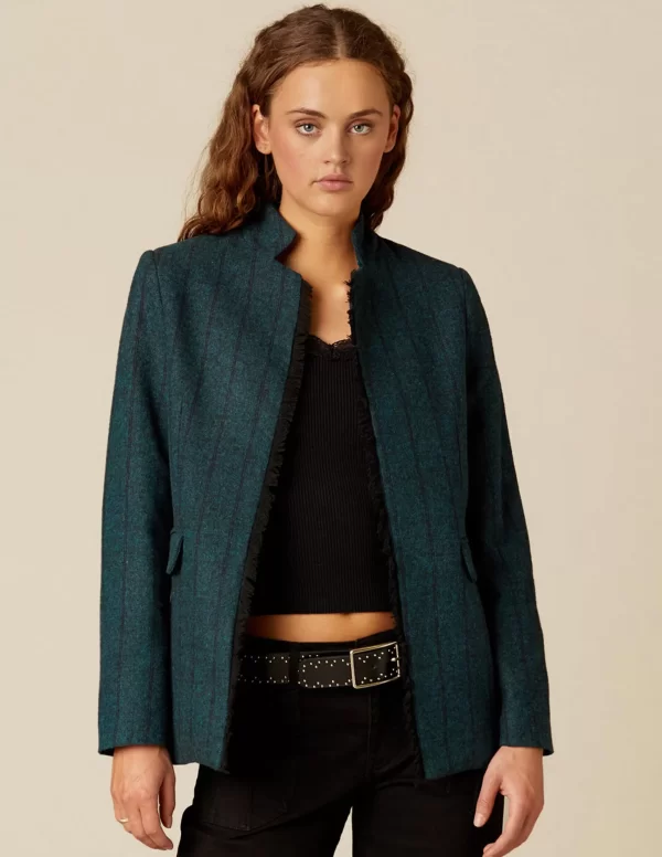 blazer_verde_raya_0.webp NÍCOLI BLAZER VERDE RAYA< Blazers
