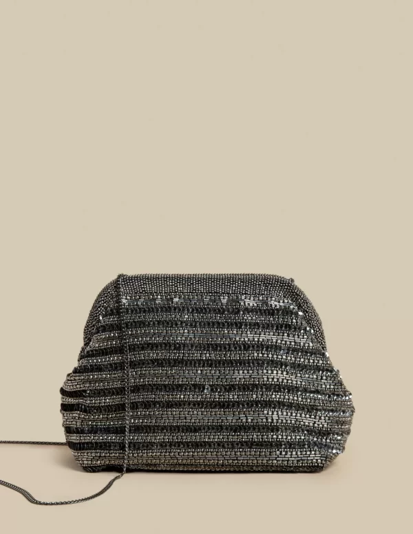 NÍCOLI BOLSO LENTEJUELAS ANTRACITA< Bolsos