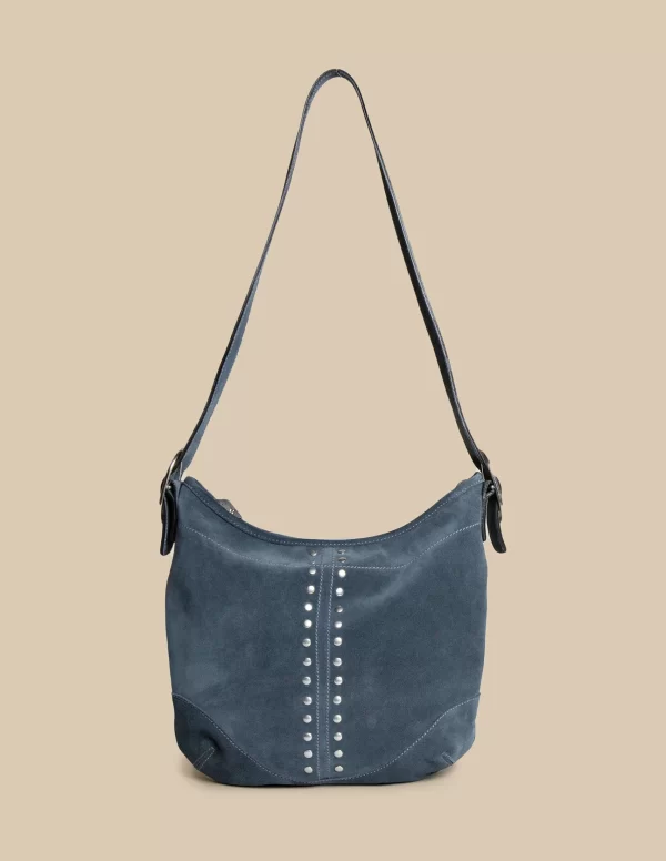 NÍCOLI BOLSO SERRAJE AZUL TACHAS< Bolsos