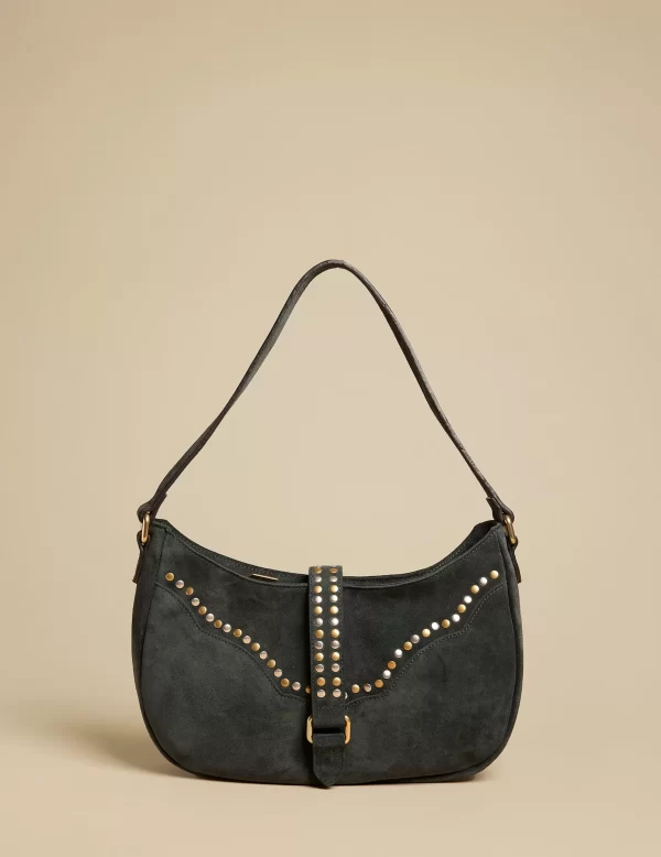NÍCOLI BOLSO TACHAS SERRAJE VERDE< Bolsos