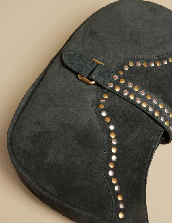 NÍCOLI BOLSO TACHAS SERRAJE VERDE< Bolsos