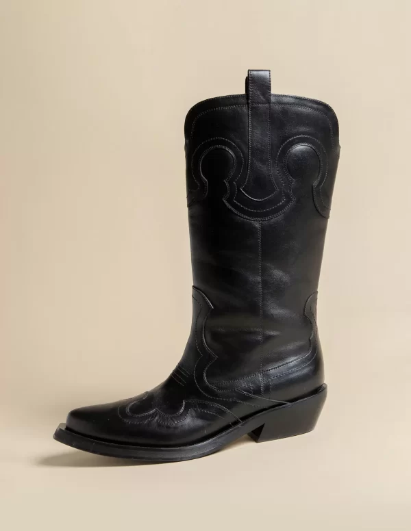 NÍCOLI BOTAS NEGRAS COWBOY< Zapatos