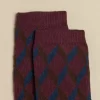 NÍCOLI CALCETIN GEOMéTRICO AZUL< Calcetines