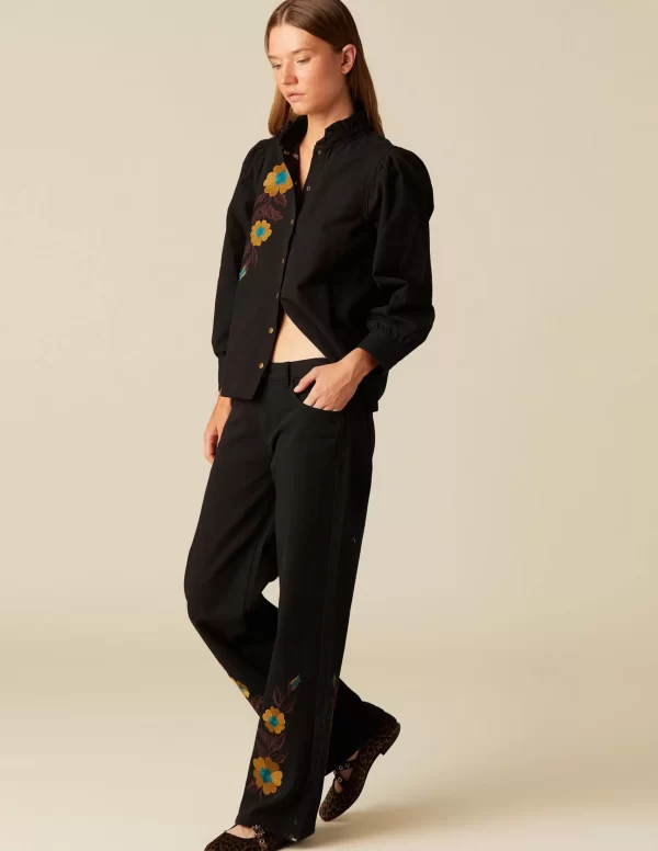 camisa_bordado_flor_1.webp NÍCOLI CAMISA BORDADO FLOR< Denim | Camisas