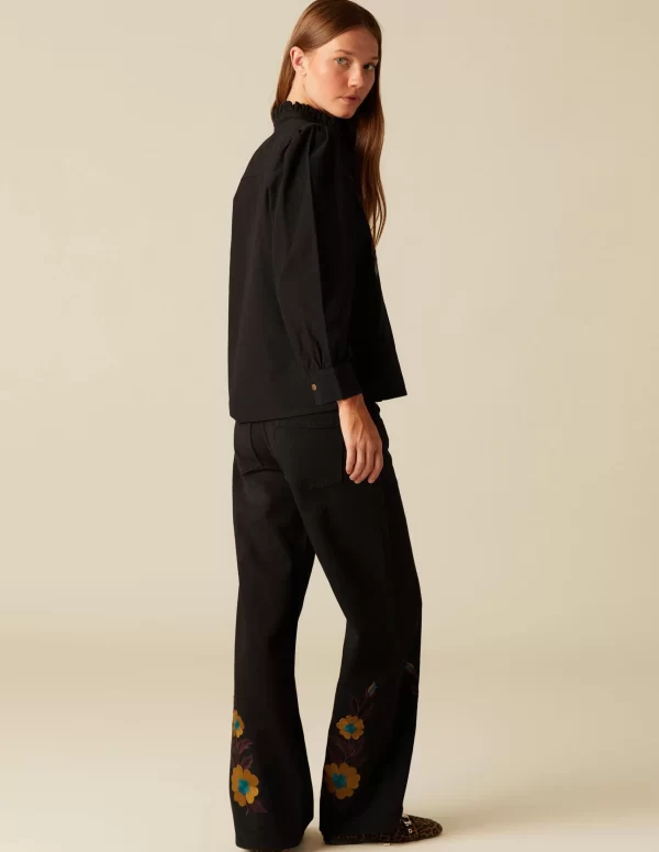 camisa_bordado_flor_3.webp NÍCOLI CAMISA BORDADO FLOR< Denim | Camisas