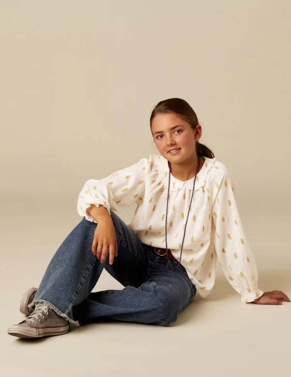 camisa_flor_pequea_granat_1.webp NÍCOLI CAMISA FLOR PEQUEÑA< Camisas