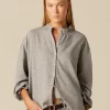 NÍCOLI CAMISA HOJITAS AZUL< Camisas