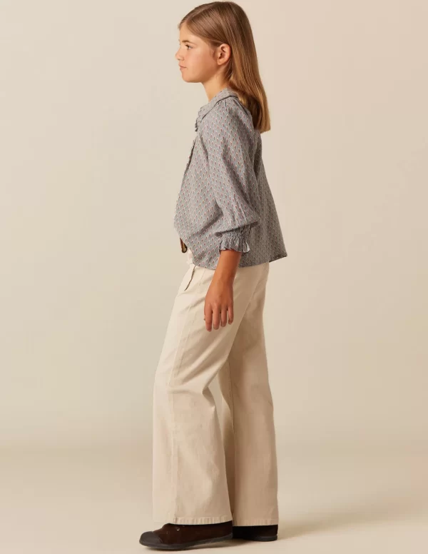NÍCOLI CAMISA HOJITAS AZUL< Camisas