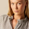 NÍCOLI CAMISA HOJITAS AZUL< Camisas