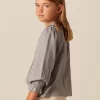 NÍCOLI CAMISA HOJITAS AZUL< Camisas