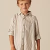 NÍCOLI CAMISA RAYA AZUL MOSTAZA< Camisas