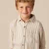 NÍCOLI CAMISA RAYA AZUL MOSTAZA< Camisas