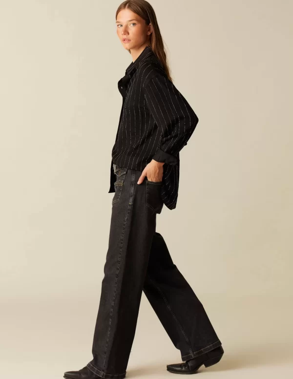 NÍCOLI CAMISA TACHUELAS PLATEADAS< Camisas