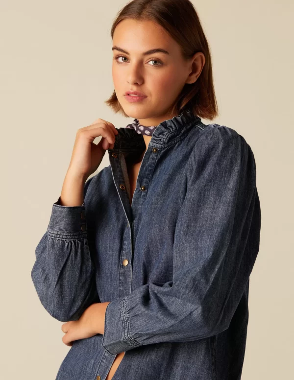 NÍCOLI CAMISA VAQUERA AZUL< Denim | Camisas