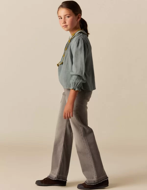 NÍCOLI CAMISA VERDE PESPUNTE MOSTAZA< Camisas