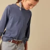 NÍCOLI CAMISETA MANGA LARGA AZUL OSCURO< Camisetas