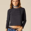 NÍCOLI CAMISETA SOLIDARIA RAYAS AZUL< Camisetas