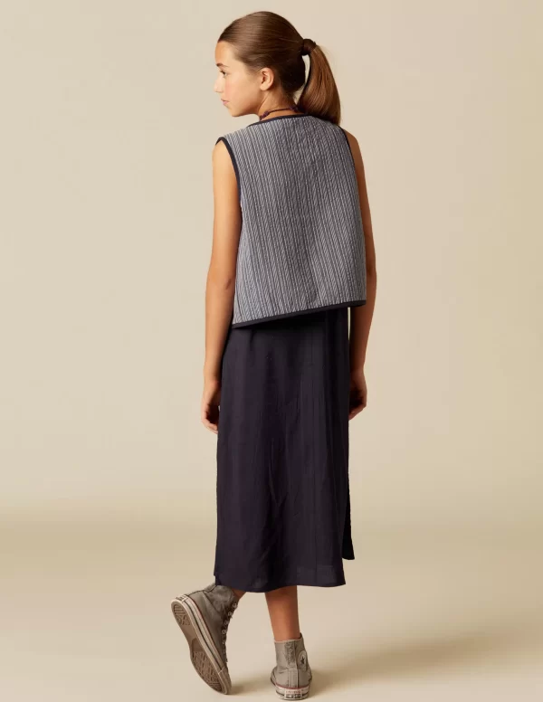 NÍCOLI CHALECO RAYA AZUL LUREX< Chalecos