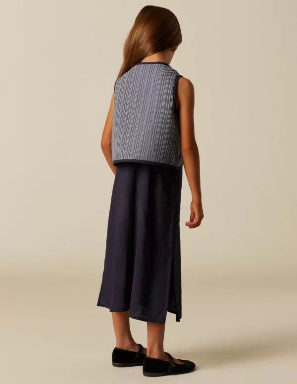 NÍCOLI CHALECO RAYA AZUL LUREX< Chalecos