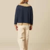 NÍCOLI CHAQUETA PUNTO DIBUJO AZUL< Punto