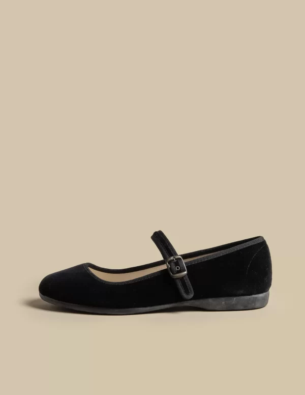NÍCOLI CHINAS TERCIOPELO NEGRO< Zapatos