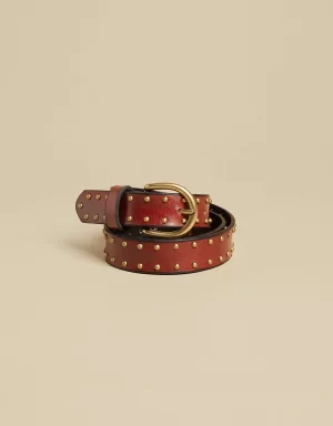 NÍCOLI CINTURÓN TACHAS MARRÓN< Cinturones | Cinturones