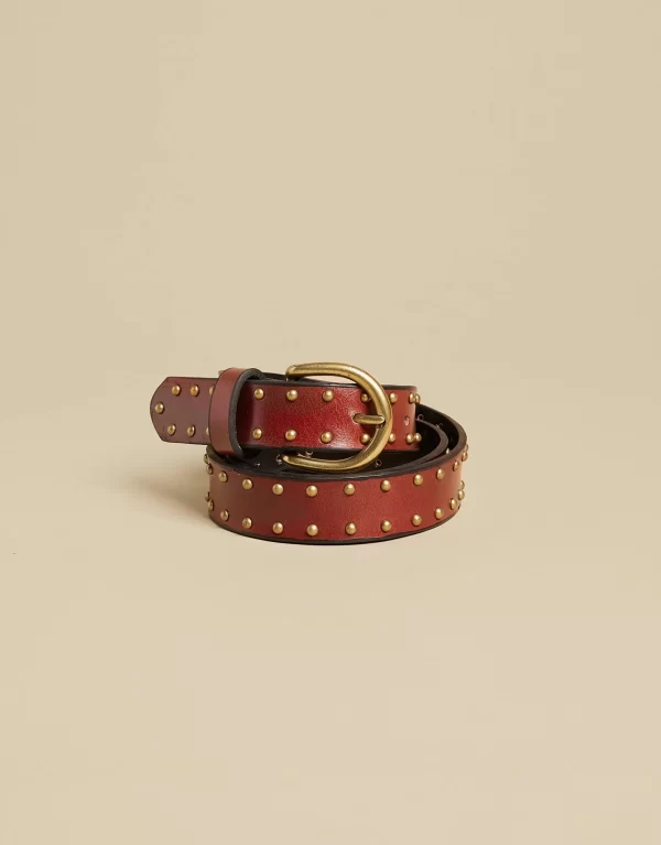 NÍCOLI CINTURÓN TACHAS MARRÓN< Cinturones | Cinturones