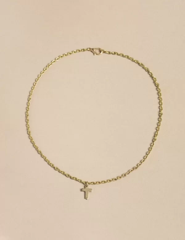 collar_cruz_dorado_0.webp NÍCOLI COLLAR CRUZ DORADO< Collares | Collares