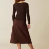 NÍCOLI FALDA CRUCE BOLSILLOS MARRÓN< Denim | Faldas