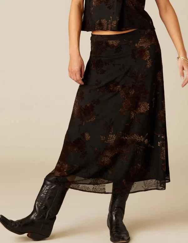 NÍCOLI FALDA FLOR TULLE NEGRO< Faldas