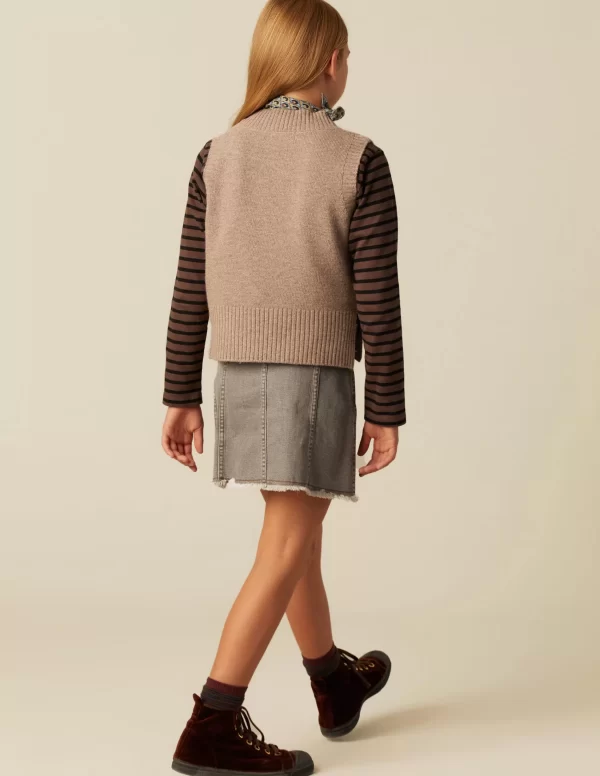 NÍCOLI FALDA VAQUERA GRIS< Denim | Faldas