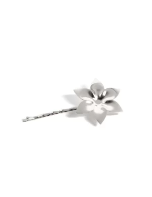 NÍCOLI HORQUILLA FLOR PICOS PLATEADA< Accesorios De Pelo
