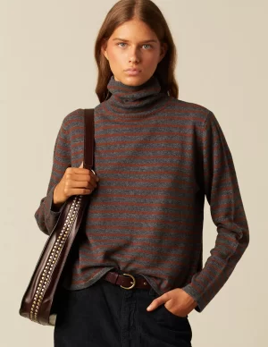 jersey_cuello_vuelto_raya_0-1.webp NÍCOLI JERSEY CUELLO VUELTO RAYAS MARRÓN/MARENGO< Punto