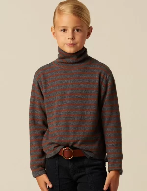 jersey_cuello_vuelto_raya_0-2.webp NÍCOLI JERSEY CUELLO VUELTO RAYAS MARRÓN/MARENGO< Punto